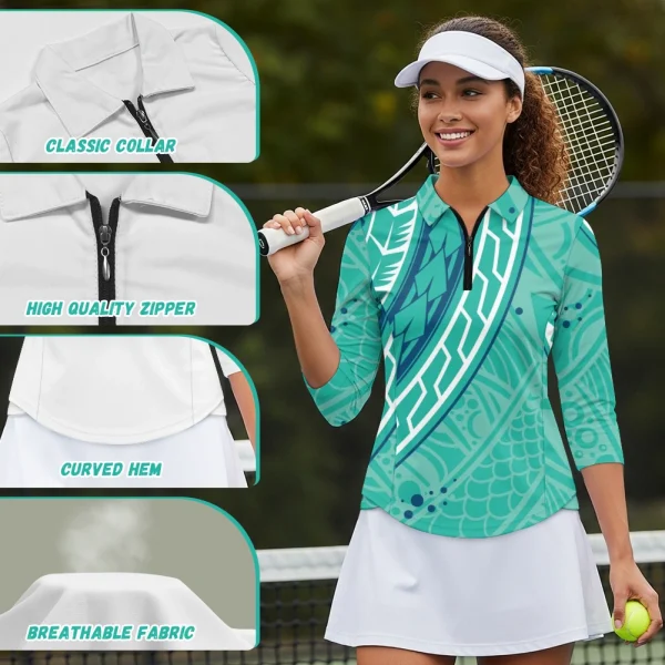 Pickleall Women's 3/4 Sleeve Top