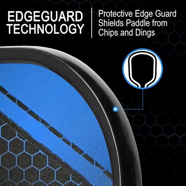 PICKLEALL Graphite-Carbon Pickleball Paddle — 16 mm PP Honeycomb Core, Lightweight, Cushioned Grip