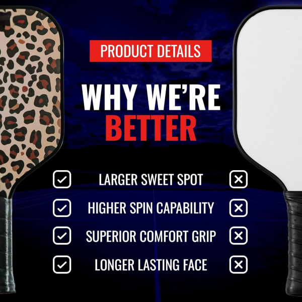 PICKLEALL Carbon Fiber Pickleball Paddle — Lightweight, Textured Surface for Spin, Sure-Grip Handle (Evo-Lite)