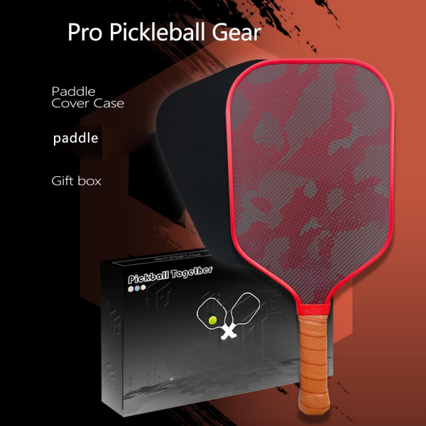 PICKLEALL Carbon Fiber Pickleball Paddle — High-Grit Face, 16 mm PP Honeycomb Core, Thermoformed Elongated Shape