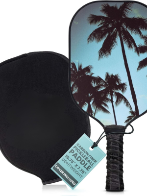PICKLEALL Raw T700 Carbon Pickleball Paddle — 16 mm Core, Lightweight, Textured Surface for Spin, Includes Cover