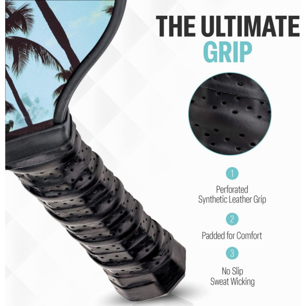 PICKLEALL Raw T700 Carbon Pickleball Paddle — 16 mm Core, Lightweight, Textured Surface for Spin, Includes Cover