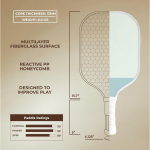 PICKLEALL Beginner Pickleball Set — 2 Carbon Fiber Paddles, 13 mm Reactive Polymer Core, ~8 oz, Slate & Misty