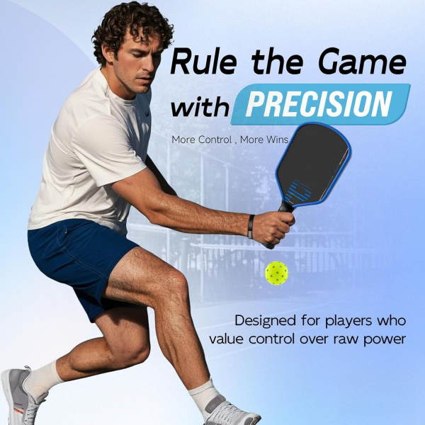 PICKLEALL Carbon Fiber Pickleball Paddle — Thermoformed, 16 mm PP Honeycomb Core, Textured Surface for Control & Power