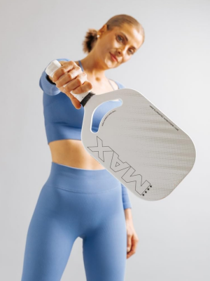 PICKLEALL CPX Max Elongated Pickleball Paddle — Raw T700 Carbon Face, 14 mm PP Honeycomb Core, Tennis-Style Comfort Grip