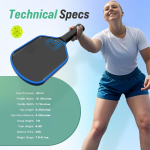 PICKLEALL Carbon Fiber Pickleball Paddle — Thermoformed, 16 mm PP Honeycomb Core, Textured Surface for Control & Power