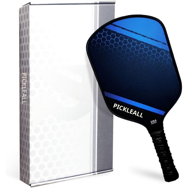 PICKLEALL Graphite-Carbon Pickleball Paddle — 16 mm PP Honeycomb Core, Lightweight, Cushioned Grip