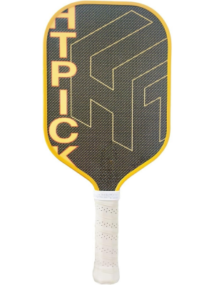 PICKLEALL 3K Raw Carbon Pickleball Paddle — Gold-Tone Titanium Finish, PP Honeycomb Core, T700S Reinforcement