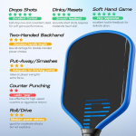 PICKLEALL Carbon Fiber Pickleball Paddle — Thermoformed, 16 mm PP Honeycomb Core, Textured Surface for Control & Power