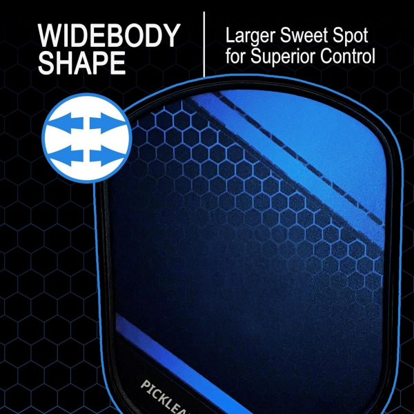 PICKLEALL Graphite-Carbon Pickleball Paddle — 16 mm PP Honeycomb Core, Lightweight, Cushioned Grip