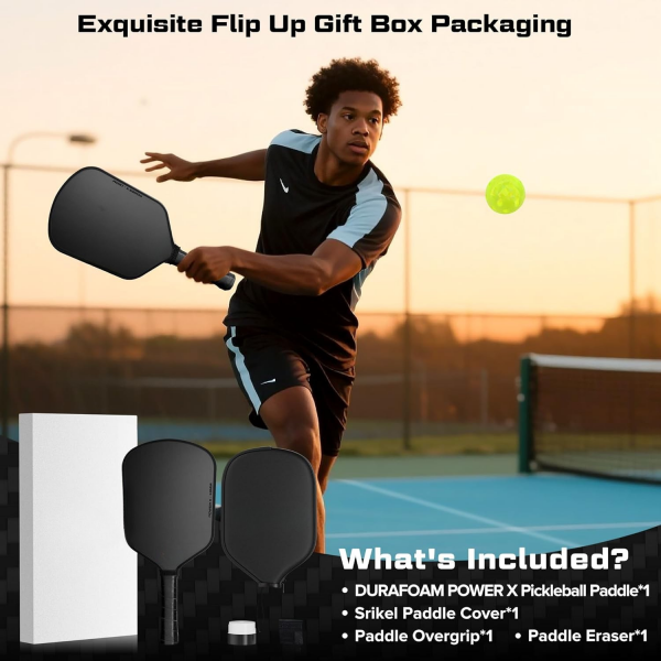 PICKLEALL T700 Carbon Pickleball Paddle — Full-Foam Core, Hybrid Shape, Textured Surface for Control (Black)