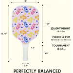 PICKLEALL Fiberglass Pickleball Paddle — Cushioned Anti-Slip Grip, Lightweight, Single Paddle