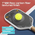 PICKLEALL T700 Carbon Pickleball Paddle — 16 mm PP Honeycomb Power Core, Includes Lead Tape for Custom Balance & Spin