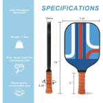 PICKLEALL Carbon Fiber Pickleball Paddle — Polymer Honeycomb Core, Lightweight, Cushioned Grip (Gift-Ready)