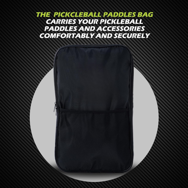 PICKLEALL Pickleball Set — 2 T700 Carbon Fiber Paddles with Graphite-Grip, 4 Balls, Carry Bag (Beginners/Pros)