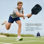 PICKLEALL Pickleball Paddles Set of 2 — Fiberglass Face, 16 mm Polymer Honeycomb Core, ~8 oz Lightweight, Elongated Anti-Slip Grip